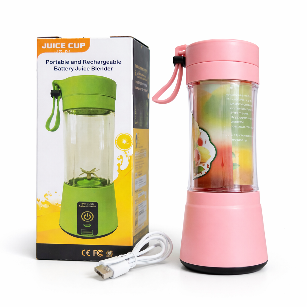 Portable Electric Juice Blender – USB Rechargeable Mini Smoothie Maker Bottle