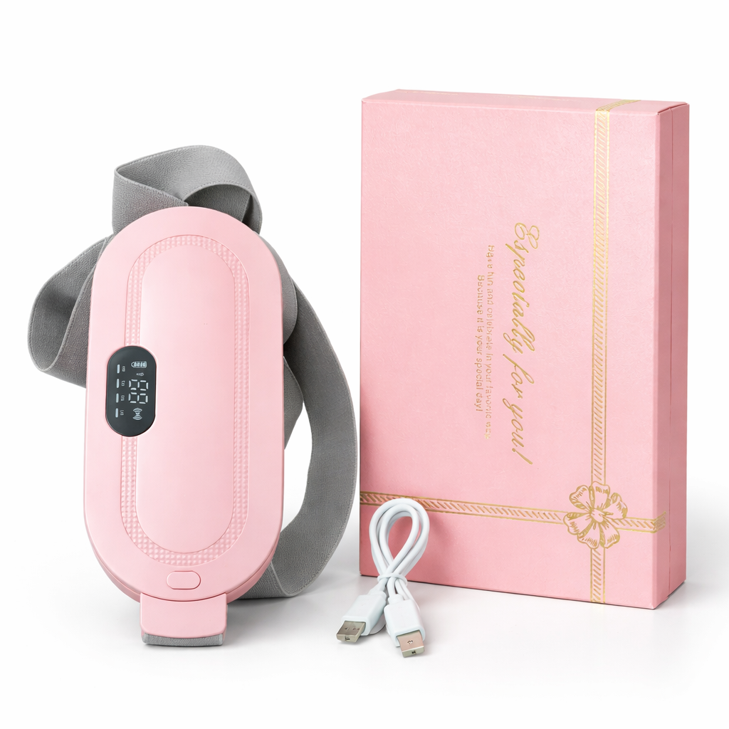 Portable Electric Heating Belt / Massager Pad – Adjustable Strap Heat Therapy Device